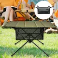 Table pliante Portable filet de rangement sac d'étagère maille pour pique-nique Camping en plein