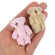 Mini ours en peluche gris rose 4.5cm boîte de mariage en peluche jouet poupée vêtements et