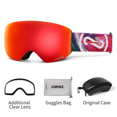 COPOZZ – lunettes de Ski magnétiques professionnelles Protection UV400 Anti-buée pour homme et