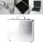 Boîte de rangement en aluminium pour microphone carte son éponge de rangement pour micro valise
