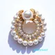 Broches en strass pour femmes bijoux Vintage Floral perle poitrine élégant couleur or