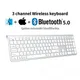 Clavier sans fil aste Bluetooth 5.0 Type-C MacPlePro Air iMac iPhone iPad Pro Air Mini