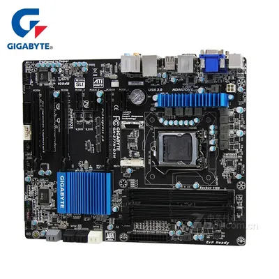 100% Gigabyte GA-Z77X-D3H DDR3 Carte Mère USB3.0 32G Z77X-D3H Bureau SATAIII Systemboard PCI-E 3.0