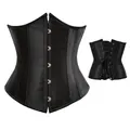 Bustier gothique Sexy en Satin pour femmes Corset sous le buste ceinture de poitrine costume de