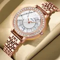 CRRJU – montre de luxe à Quartz pour femmes nouvelle collection cadran avec strass acier