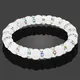 Shshd – Bracelet en pierre naturelle pour femmes blanc rose bleu cristal perlé bijoux élastique