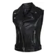 Gilets en cuir PU pour femmes gilet de moto gilet mince motifs de ceinture d'hiver mode chaude