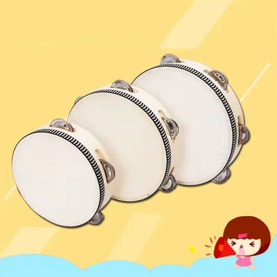 Tambourin PerSCH pour instruments de musique tambour manuel jouets éducatifs accessoires 4 "