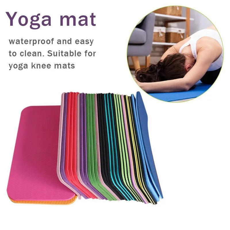 Tapis de Yoga Portable de petite taille, tapis d'exercice pour éliminer la douleur au genou et au coude, coussin en mousse TPE pour Pilates, Fitness, sport
