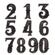 Numéro de maison en fonte Unique 0-9 numéros d'adresse de porte plaque de signe de porte numérique