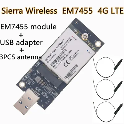 Module USB 4G EM7455 LTE 300Mbps Module NGFF FDD/TDD LTE Cat6 Gobi6000 pour ordinateur portable