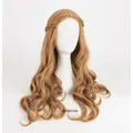 Cersei Lannister-Perruques de cosplay longues brunes cheveux synthétiques bonnet de perruque