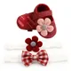 Lioraitin – chaussures en coton pour bébés filles de 0 à 18 mois crochet à fleurs florales en