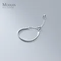 Modian-Bague minimaliste en argent regardé 925 pour femme bijoux fins taille unique breloque