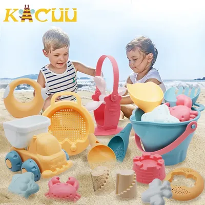 Jouets de plage en silicone souple pour bébé ensemble de bac à sable pour enfants kit d'été