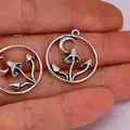 Hzew-Pendentif en forme de champignon pour femme bijoux fantaisie elfes fée forêt forêt forêt