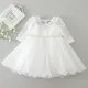 Robe de baptême pour bébé fille en dentelle blanche pour fête d'anniversaire mariage tenue de