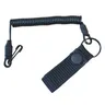 DulAnti-Lost Elastic Lanyard Rope Military Spring Safety Strap Gun RopeKey Ring JOBinding