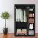 Armoire de Rangement Pliante en Tissu pour Vêtements Cadre Renforcé à Assembler Soi-Même pour