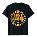 PEACE SIGN LOVE T-shirt pour femme 60s 70s aught Dye Vintage Hiphelicopter Costume Cadeau