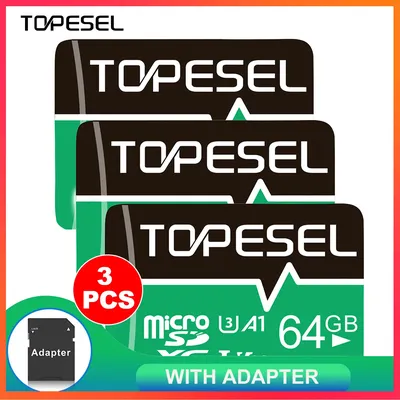 TOPESEL-Cartes mémoire Micro SD V30 U3 classe 10 Micro SDXC UHS-I carte TF pour