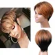 WHIMSICAL W-Perruque Synthétique Courte Bob Coupe Pixie avec Frange pour Femme Perruque Noire et