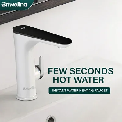 Briwellna-Chauffe-eau électrique sans réservoir avec affichage numérique robinet de centre