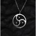 Collier avec pendentif rond symbole BDSM pour femmes et hommes bijoux en or et argent 1 pièce