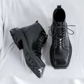 Bottes en cuir de style britannique pour hommes chaussures de créateur de marque botte Cirboy à