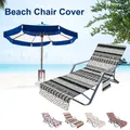 Housse de serviette de chaise de plage Portable à longue sangle lit de plage avec poche pour