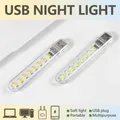 Mini lampe de lecture LED USB portable lampe de livre ultra lumineuse 3LED 8LED lumières pour