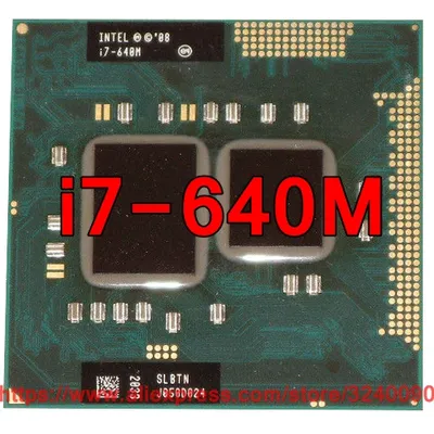 Processeur Intel Core i7 640M 2.8GHz i7-640M Touristes-Core Original PIncome 988 SLBTN Mobile CPU