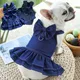 SFP-Vêtements en denim pour chien robe pour chien jean bouledogue français sweats à capuche