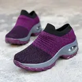 Baskets à plateforme en maille respirante pour femmes chaussures de marche décontractées mode