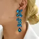 Boucles d'oreilles fantaisie à strass géométriques pour femmes nouvelle tendance Design de luxe