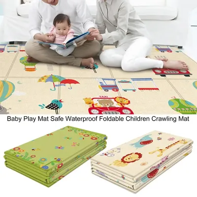 Tapis Pliable en Polymère pour Bébé Puzzle pour Enfants dans la Crèche Tapis d'Escalade Jouets