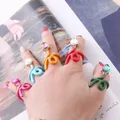 NeeFuWoFu – bague serpent Y2K pour femmes boucles d'oreilles bonbon anneaux multicolores style