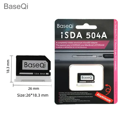 BaseQi pour MacBook Pro Retina 15 pouces année fin 2013 2014 2015 adaptateur de carte Microsd
