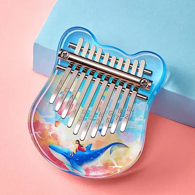 Mini Piano à pouce en acrylique 10 touches Kalimba pour enfants débutants Instruments de musique