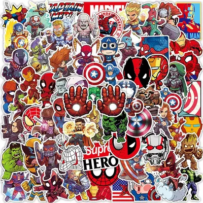 10/30/50/100pcs Disney Marvel Vintage Avengers Super Héros Anime Autocollants Dessin Animé