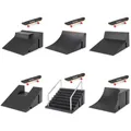 Kit de Rampe d'Obstacles Miniature pour Skateboard Jouet Jeu de Table dehors Professionnel