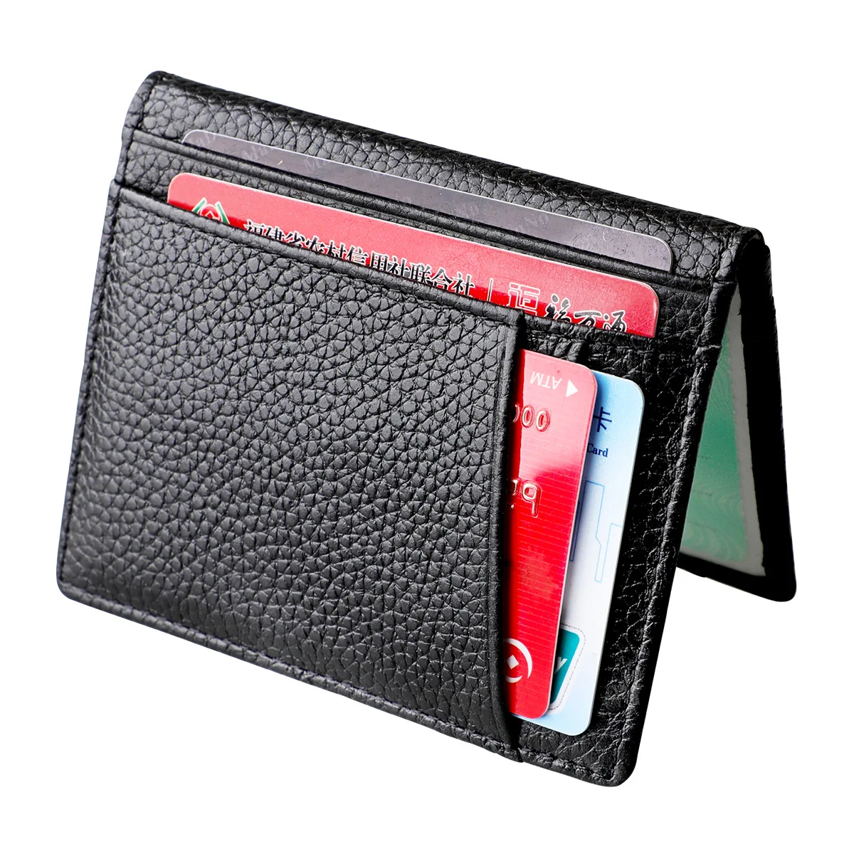 Couverture en cuir de vache véritable pour Documents de conduite de voiture, porte-carte de crédit, sac fin pour permis de conduire automobile, étui portefeuille pour Badge