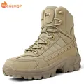 Bottes militaires en cuir pour hommes chaussures de force spéciale bottes de rinçage chaussures