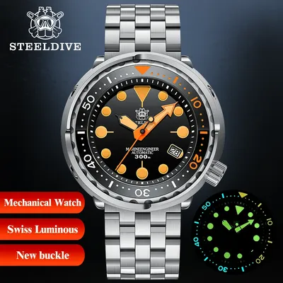 STEELDIVE – montre-bracelet de plongée en forme de thon pour hommes SD1975V 30bar étanche suisse