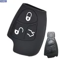 Coque de protection en Silicone pour clé de voiture 3 boutons pour Mercedes Benz CLS SL C E