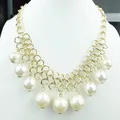 FnPG-Collier de Perles Blanches en Métal pour Femme Nouveaux Modèles Vintage Rick JOCollar 2