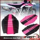 Juste de siège à rayures personnalisées pour Yamaha Motocross Smile Moto Rose Noir YZ85 TTR125