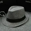 Chapeau Fedora unisexe en paille chapeau de soleil Panama Trilby écrasable chapeaux de voyage