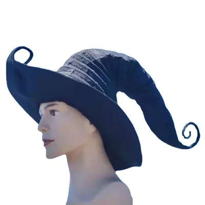 Grand chapeau de sorcière froncé à la mode accessoire de sorcière populaire et créatif cadeaux