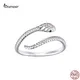 Bamoer – bague Vintage en argent 925 or jaune Rose serpent bagues ajustables rétro indien ouvert